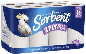 Sorbent+3-Ply+Silky+White+Toilet+Paper+16+Pack