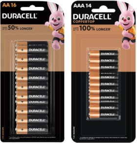 Duracell+Coppertop+Batteries+AA+16+Pack+or+AAA+14+Pack