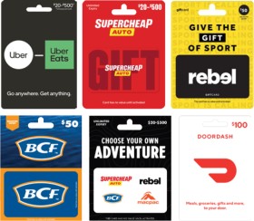 10%25+off+on+Uber+%2F+Uber+Eats%2C+Supercheap+Auto%2C+Rebel%2C+BCF%2C+Adventure+and+Doordash+Gift+Cards