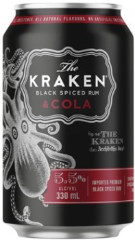 The+Kraken+Spiced+Rum+%26amp%3B+Cola+Cans+4x330mL