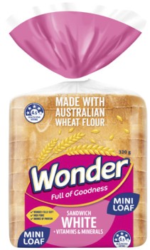 Wonder+Bread+Mini+Loaf+320g+Selected+Varieties