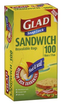 Glad+Snap+Lock+Resealable+Sandwich+Bags+100+Pack