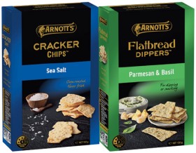 Arnott%26rsquo%3Bs+Cracker+Chips%2C+Sourdough+Crisps+150g+or+Flatbread+Dippers+130g+Selected+Varieties