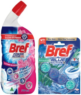 Bref+Rim+Block+Toilet+Cleaner+42%E2%80%9150g+or+Gel+600%E2%80%91700mL+Selected+Varieties