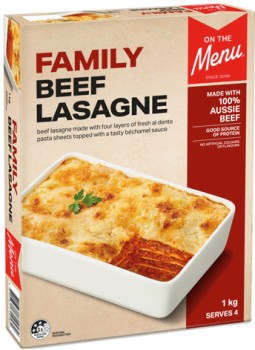 On-The-Menu-Family-Beef-Lasagne-1kg on sale