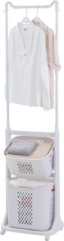 Hudson+2+Tier+Storage+with+Hanging+Rack+44x33x174cm