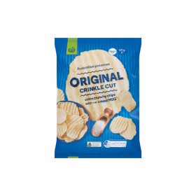 Woolworths+Crinkle+Cut+Potato+Chips+175g