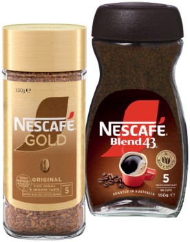 Nescaf-Blend-43-Instant-Coffee-140150g-or-Gold-90100g-Selected-Varieties on sale