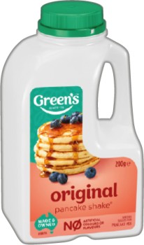 Greens-Pancake-Shake-190200g-Selected-Varieties on sale