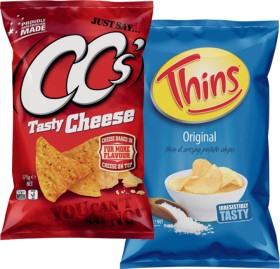 CCs-Corn-Chips-175g-or-Thins-Chips-150175g-Selected-Varieties on sale