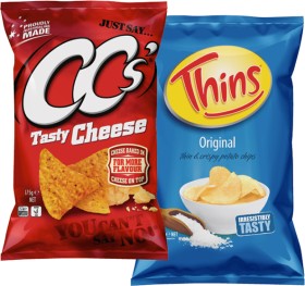 CCs-Corn-Chips-175g-or-Thins-Chips-150175g-Selected-Varieties on sale
