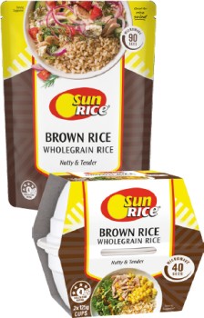 SunRice+Microwave+Rice+Cups+2+Pack+or+Pouch+250g+Selected+Varieties