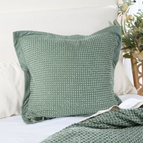 Waffle+Dark+Green+European+Pillowcase+by+M.U.S.E.