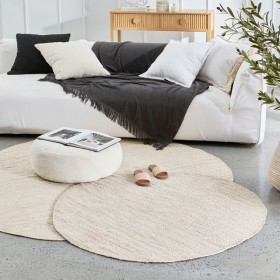 Goa+Bleached+Round+Floor+Rug+by+Habitat