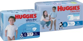 Huggies+Ultra+Dry+Nappies+14-28+Pack+Selected+Varieties