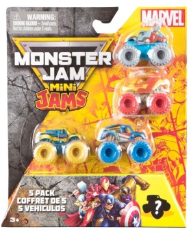 5+Pack+Marvel+Monster+Jam+Mini+Jams+Vehicle
