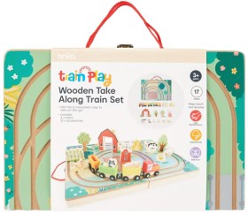 17+Piece+Wooden+Take+Along+Train+Set
