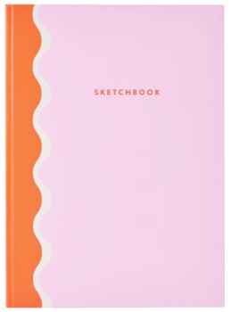 8in.+x+11in.+Wavy+Sketchbook+-+Pink