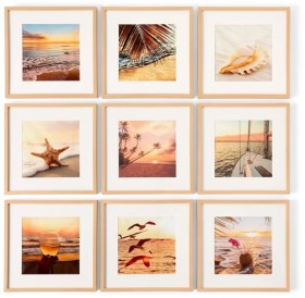 9+Piece+Gallery+Wall+Frame+Set+-+Oak