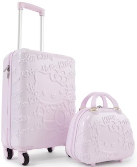 2+Piece+3D+Hello+Kitty+Luggage+Set