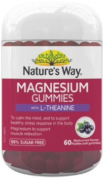 NEW+Nature%26%23039%3Bs+Way+Magnesium+Gummies+with+L-Theanine+60+Pack%5E