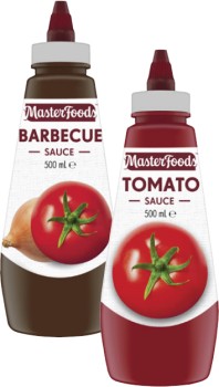MasterFoods+Squeeze+Tomato+or+Barbecue+Sauce+475mL-500mL