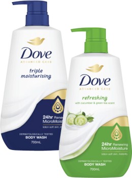 Dove-Advanced-Body-Wash-700mL on sale