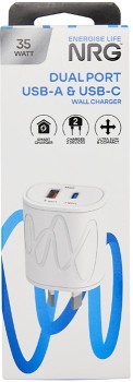 NRG+USB-A+%26amp%3B+C+Wall+Charger+1+Each