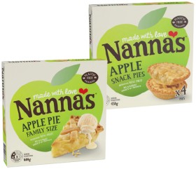 Nanna%26rsquo%3Bs+Fruit+Pie+Family+Size+600g+or+Snack+Pies+450g+Selected+Varieties