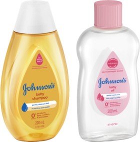 Johnson%26rsquo%3Bs+Baby+Oil%2C+Shampoo%2C+Bedtime+Bath+or+Lotion+200mL+Selected+Varieties