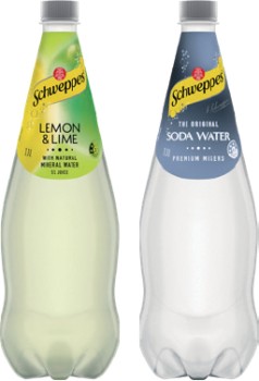Schweppes+Mixers%2C+Soft+Drinks+or+Natural+Mineral+Water+1.1+Litre+Selected+Varieties
