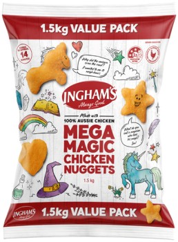 NEW+Ingham%26rsquo%3Bs+Mega+Magic+Chicken+Nuggets+1.5kg+Value+Pack