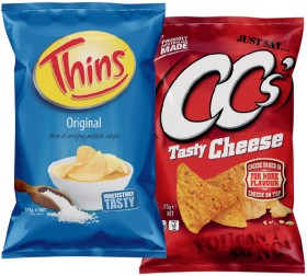 CCs-Corn-Chips-175g-or-Thins-Chips-150175g-Selected-Varieties on sale