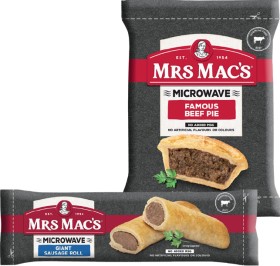 Mrs+Mac%26rsquo%3Bs+Microwave+Beef+Pie%2C+Giant+Sausage+Roll+175g+or+Pastie+165g+Selected+Varieties