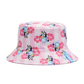 Bluey+Kids+Reversible+Bucket+Hat+-+Pink