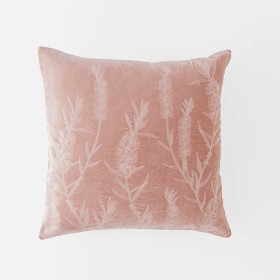 Bottle-Brush-Velvet-Cushion-Mauve on sale