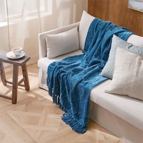 Margot-Throw-Petrol-Blue on sale