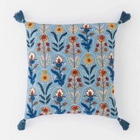 Botany-Embroidered-Cushion-Blue on sale