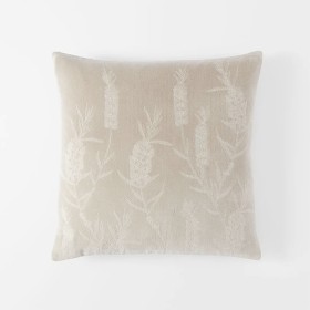 Bottle-Brush-Velvet-Cushion-Stone on sale