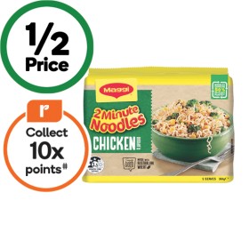 Maggi-2-Minute-Noodles-345-395g-Pk-5 on sale