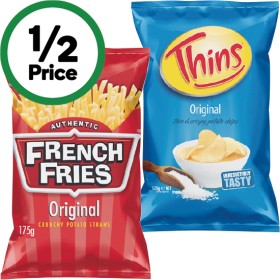French-Fries-Original-Chips-175g-or-Thins-Potato-Chips-150-175g on sale
