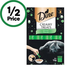 Dine+Creamy+Treats+Cat+Treats+Pk+4+x+12g
