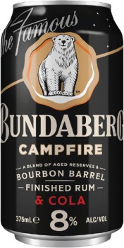 Bundaberg+Campfire+Extra+Bourbon+Barrel+Finished+Rum+8%25+Cans+375mL