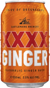 XXXX+Ginger+Alcoholic+Ginger+Beer+Cans+330mL