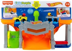 Fisher-Price+Hot+Wheels+Little+People+Race+and+Go+Trackset