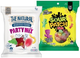 The-Natural-Confectionery-Co-130230g-Sour-Patch-Kids-Bag-190g-or-Pascall-Lollies-150300g-Selected-Varieties on sale