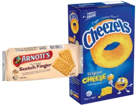 Arnott%26rsquo%3Bs+Scotch+Finger+Biscuits+250g+or+Cheezels+Box+125g+Selected+Varieties