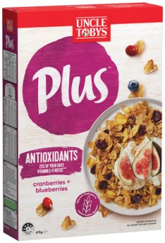 Uncle+Tobys+Plus+Cereal+620%E2%80%91705g+Selected+Varieties