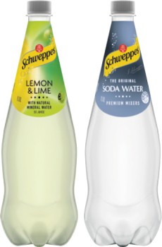 Schweppes-Mixers-Natural-Mineral-Water-or-Soft-Drink-11-Litre-Selected-Varieties on sale