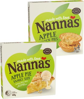 Nanna%26rsquo%3Bs+Fruit+Pie+Family+Size+600g+or+Snack+Pies+450g+Selected+Varieties